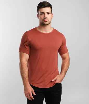 Rustic Dime Solid Curved Hem T-Shirt