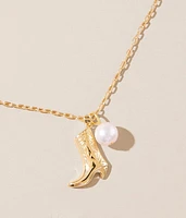 Boot Pearl Necklace