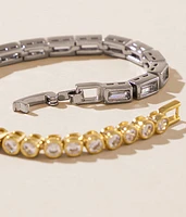Spencer Two Tone Bezel Bracelet