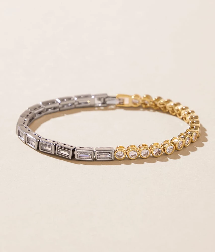 Spencer Two Tone Bezel Bracelet