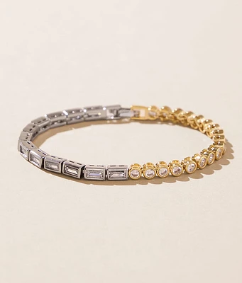 Spencer Two Tone Bezel Bracelet