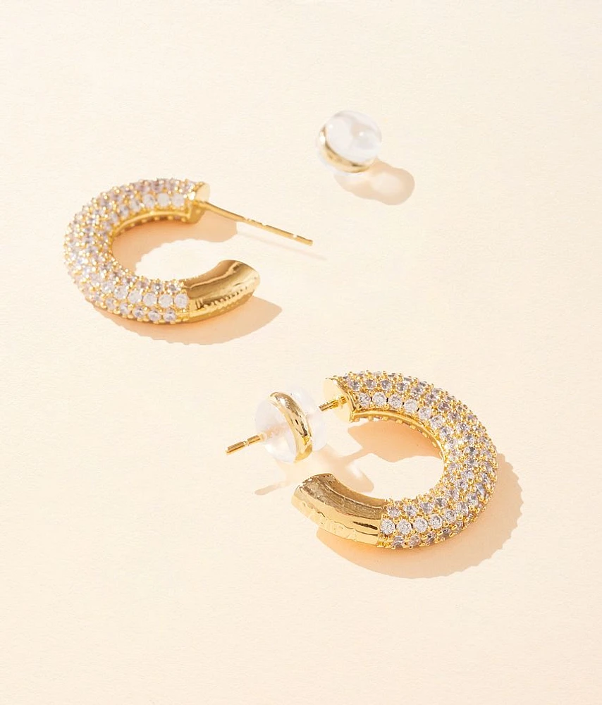 Sahira Jewelry Design Deni Pave Hoop Earring