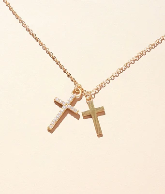 Sahira Jewelry Design Double Cross Necklace