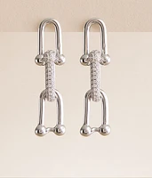 Link Pave Drop Earring