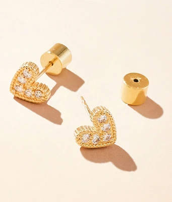 Sahira Jewelry Design Nia Pave Heart Earring