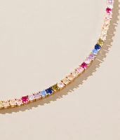 Rainbow Tennis Necklace