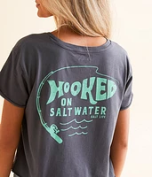 Hooked On Salt Water Cropped T-Shirt