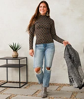 Medallion Mock Neck Top