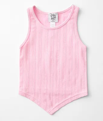 Girls - Ribbed Handkerchief Tank Top