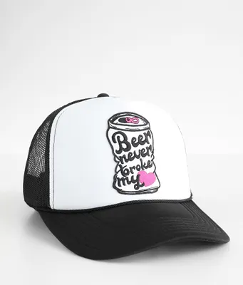 MADLEY. Beer Never Broke My Heart Trucker Hat