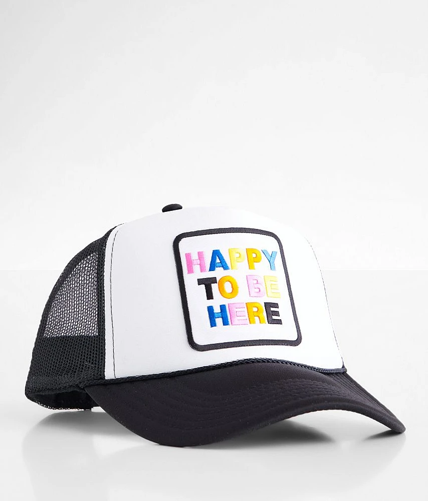 MADLEY. Happy To Be Here Trucker Hat