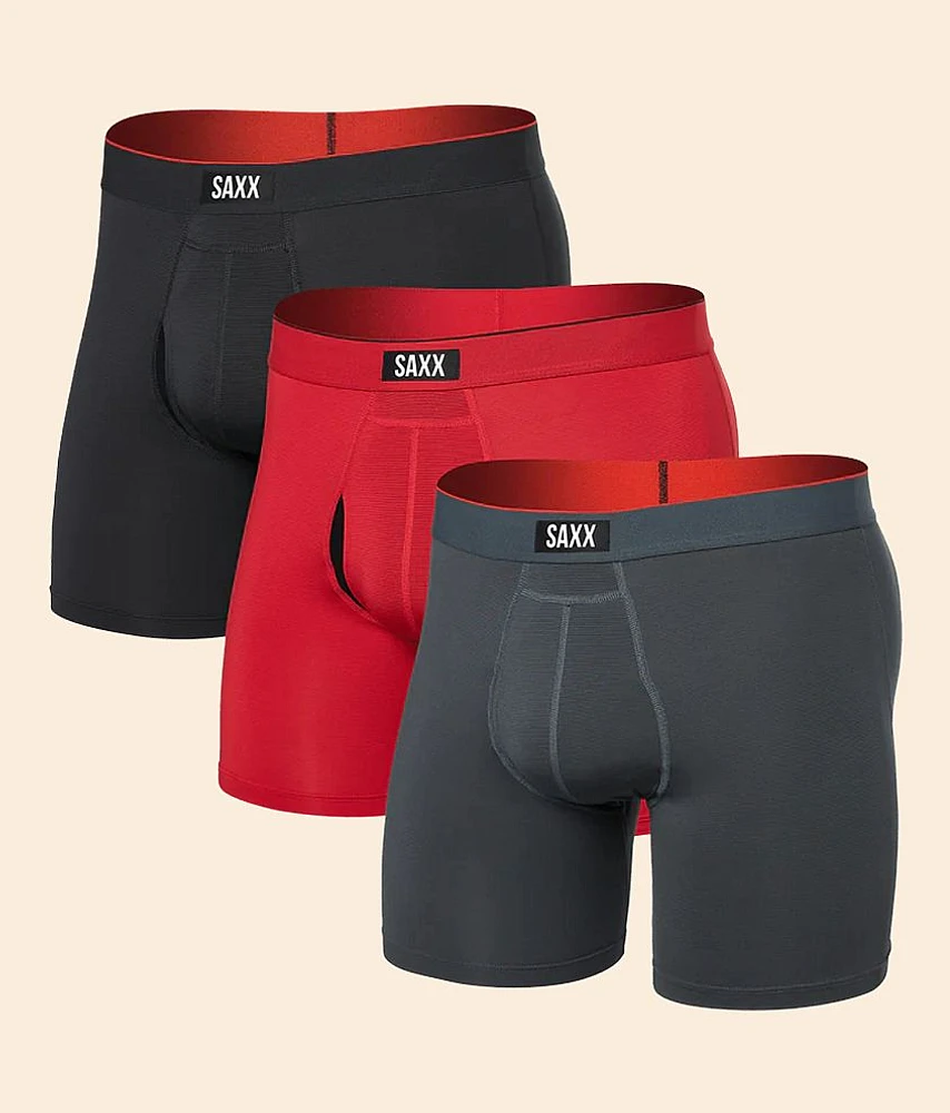 Multi-Sport Mesh 3 Pack Stretch Boxer Briefs