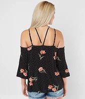 Strappy Cold Shoulder Top
