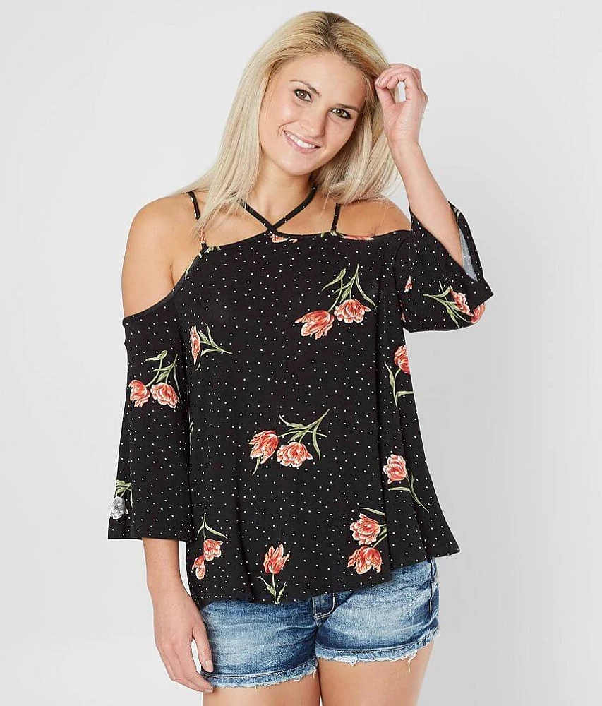 Strappy Cold Shoulder Top