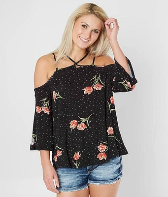 Strappy Cold Shoulder Top