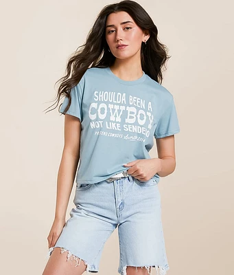 Shoulda Been A Cowboy Cropped T-Shirt