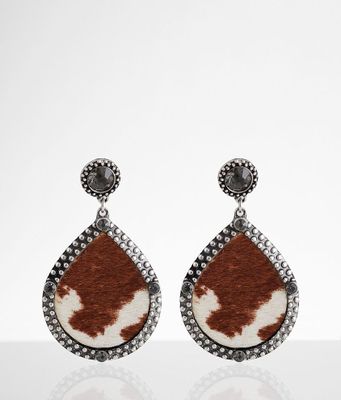 boutique by BKE Cow Print Stud Earring