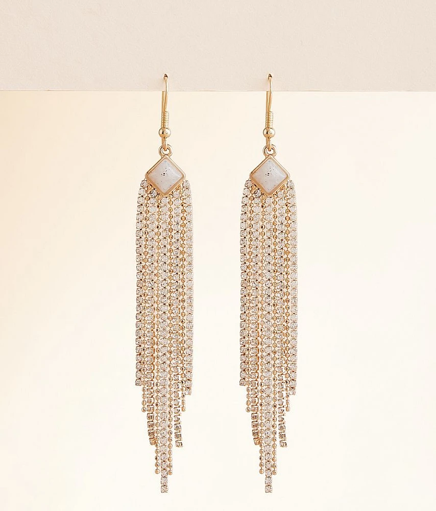 boutique by BKE Glitz Fringe Drop Earring