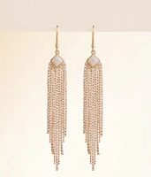 boutique by BKE Glitz Fringe Drop Earring