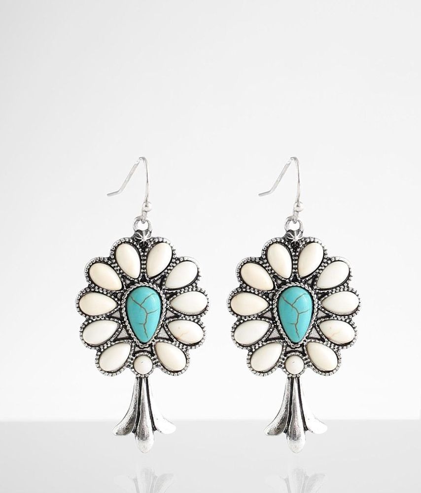 boutique by BKE Turquoise Stone Earring