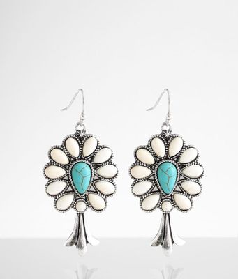 boutique by BKE Turquoise Stone Earring