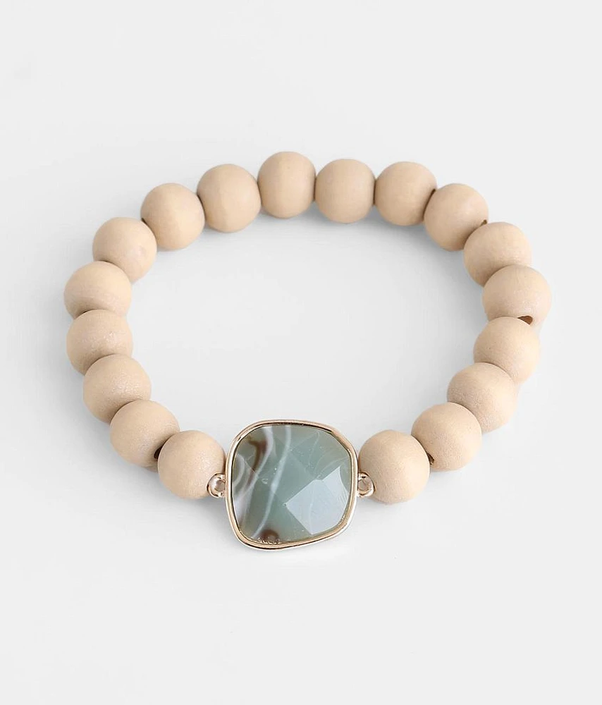 BKE Wood Bead Bracelet