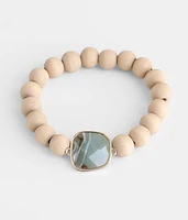 BKE Wood Bead Bracelet