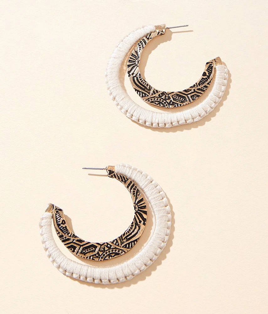 boutique by BKE Thread Wrapped Hoop Earring