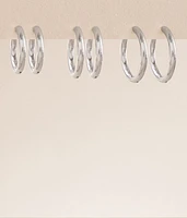 3 Pack Hoop Earring Set