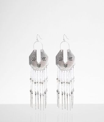 boutique by BKE Beaded Fringe Drop Earring