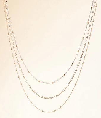 boutique by BKE Faux Pearl Tiered Necklace