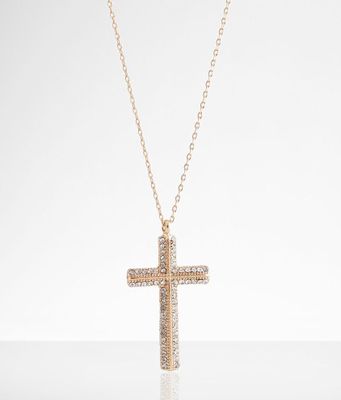 boutique by BKE Glitz Cross Necklace