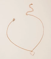 Checkered Heart Necklace