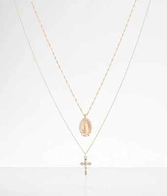 boutique by BKE 2 Pack Cross Necklace Set