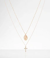 boutique by BKE 2 Pack Cross Necklace Set