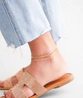 3 Pack Cross Ankle Bracelet Set