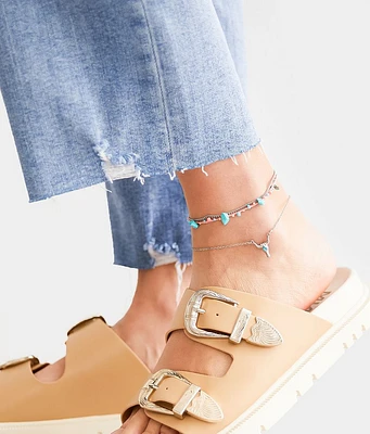 3 Pack Western Ankle Bracelet Set