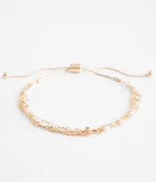 Faux Pearl Slider Bracelet