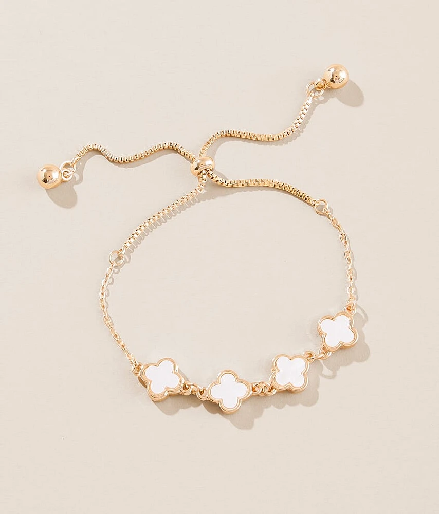 Mother Of Pearl Clover Bracelet
