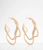 boutique by BKE Warped Hoop Earring