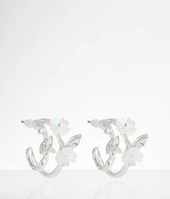 boutique by BKE Layered Flower Hoop Earring