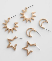 3 Pack Celestial Earring Set