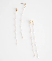 Faux Pearl Fringe Earring
