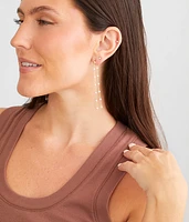 Faux Pearl Fringe Earring