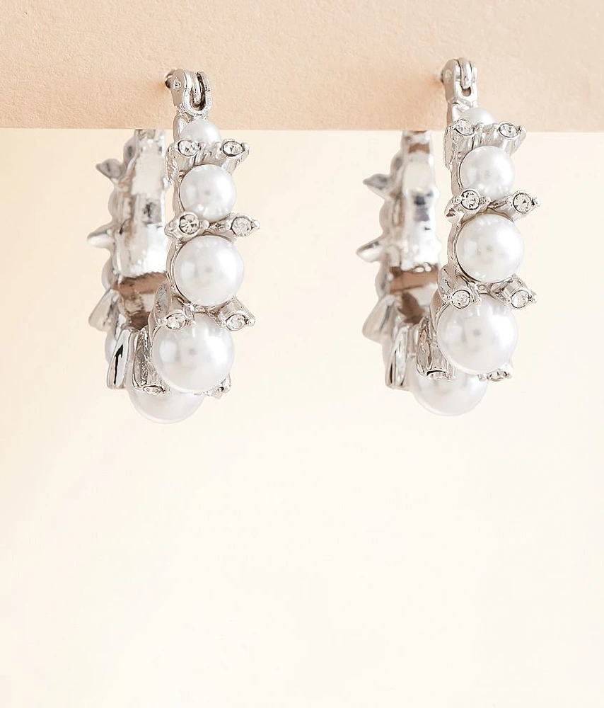 boutique by BKE Faux Pearl Hoop Earring