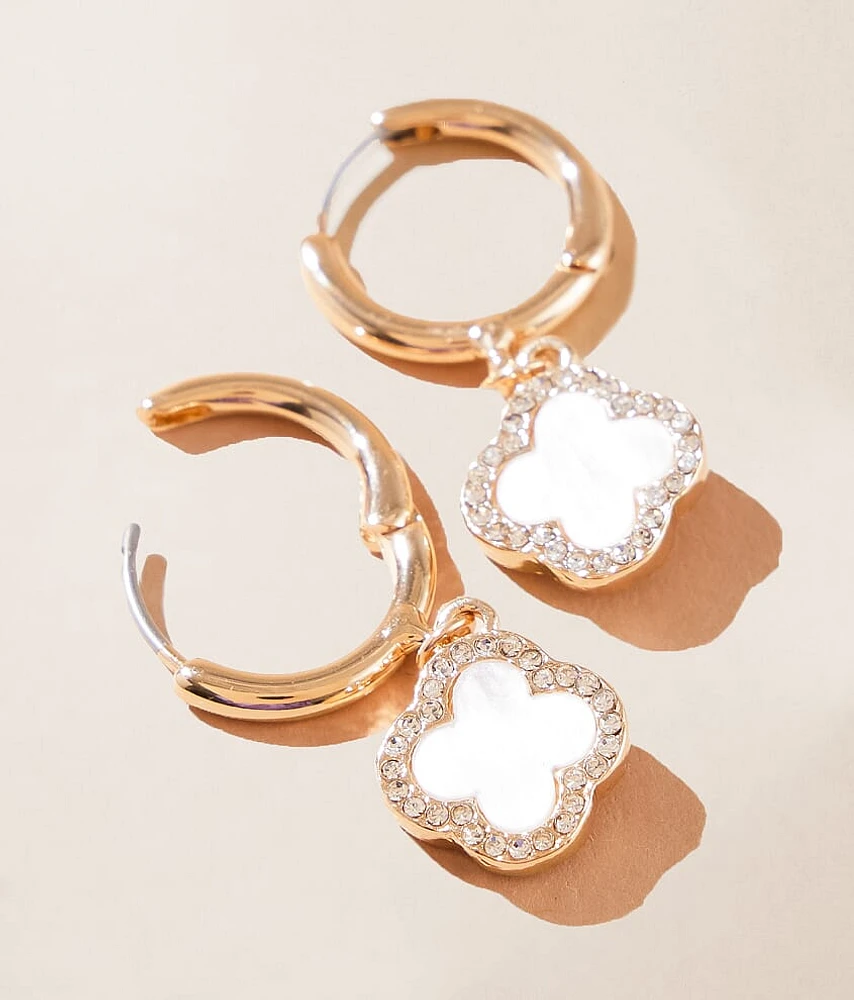Clover Hoop Earring