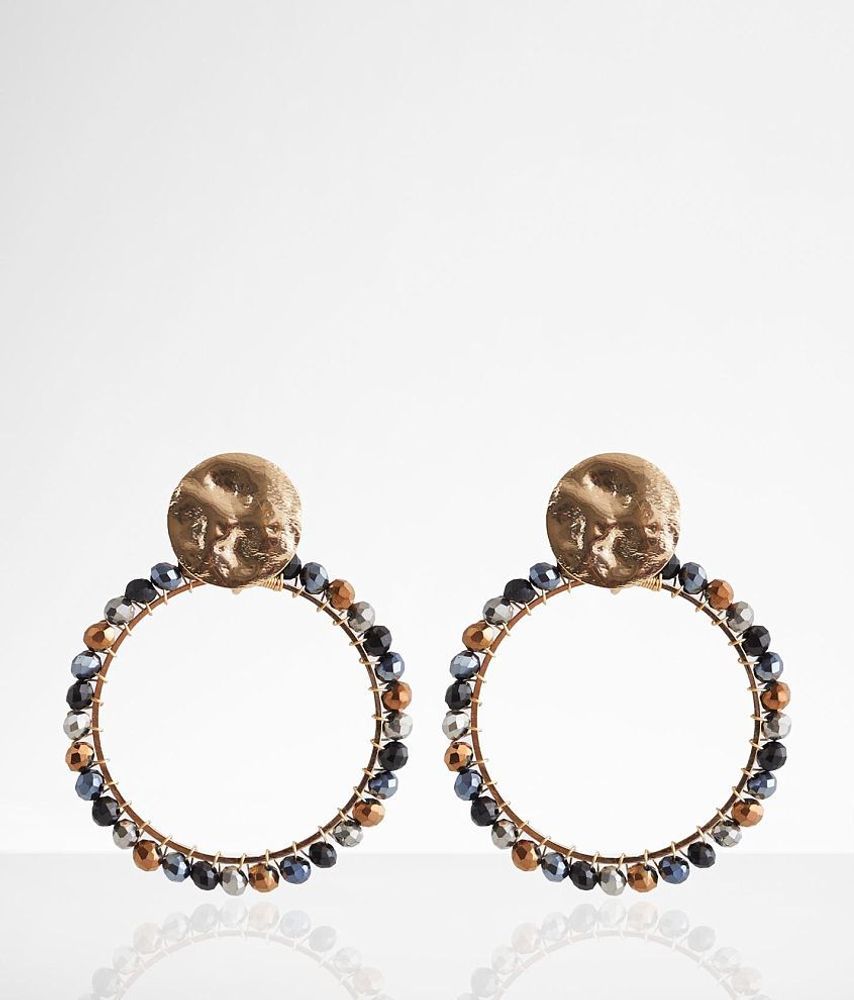 boutique by BKE Beaded Hoop Earring