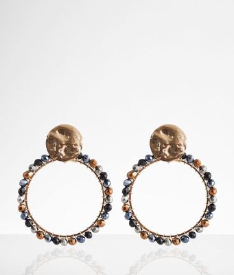 boutique by BKE Beaded Hoop Earring