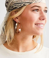 Cow Print Hoop Earring