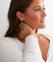 Stone Fringe Drop Earring